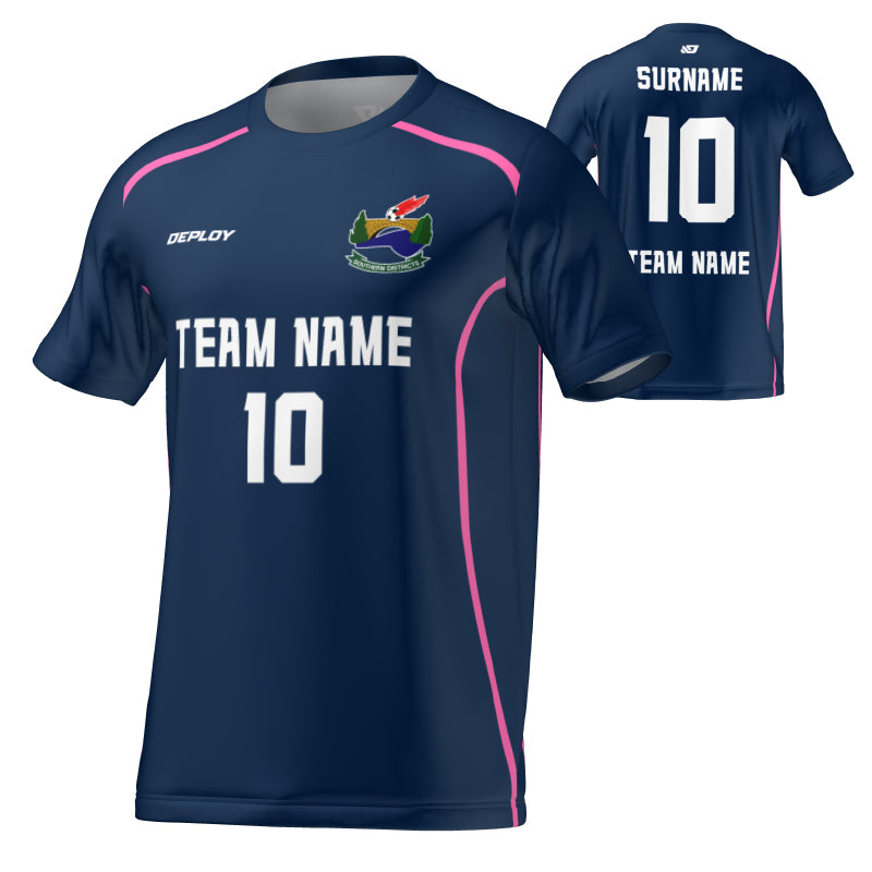 SOUTHERN DISTRICTS FA - Flight Jersey Lines- Navy/Pink