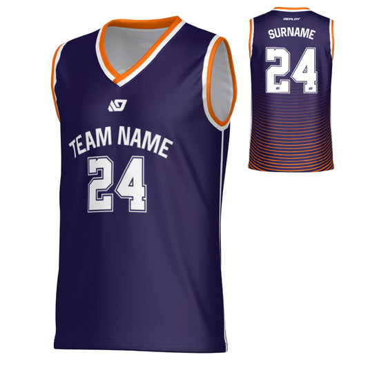 Aero Basketball Jersey - Purple & Orange