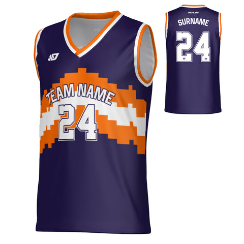 Altitude Basketball Jersey - Purple & Orange