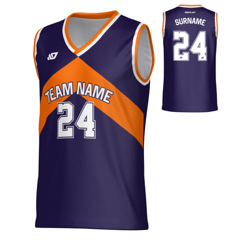 Aspire Basketball Jersey - Purple & Orange