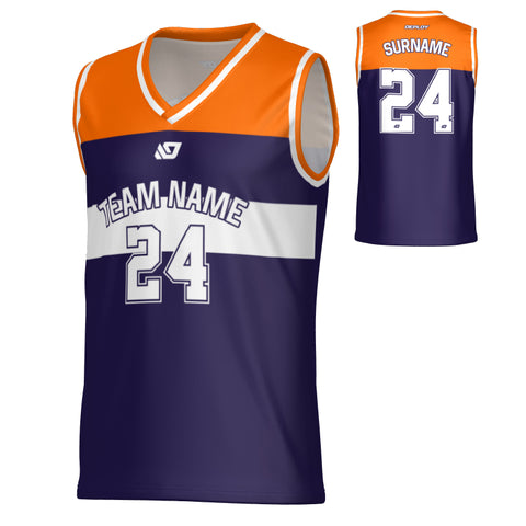 Bandit Basketball Jersey - Purple & Orange