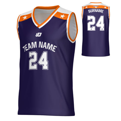 Core Basketball Jersey - Purple & Orange