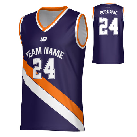 Drift Basketball Jersey - Purple & Orange