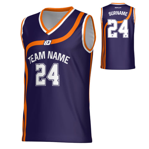 Halo Basketball Jersey - Purple & Orange