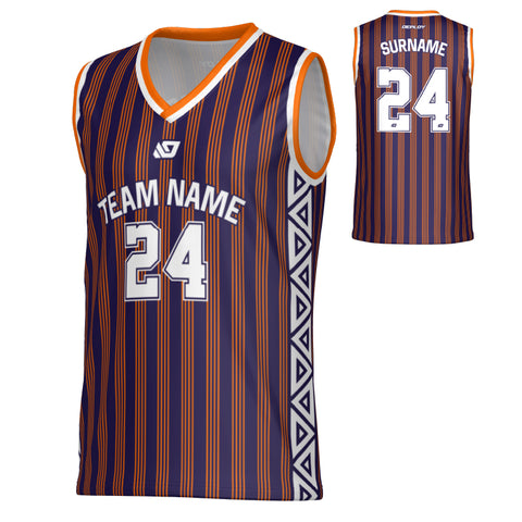 Heritage Basketball Jersey - Purple & Orange