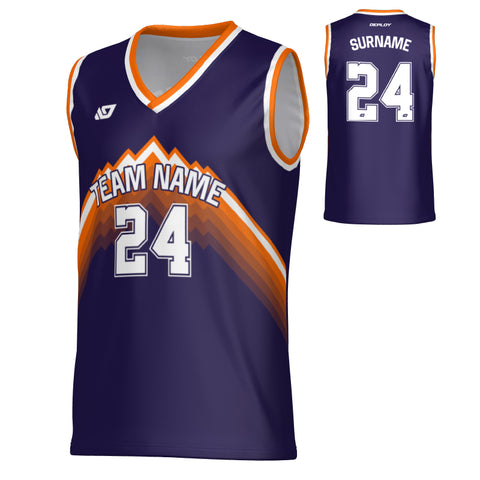 Horizon Basketball Jersey - Purple & Orange