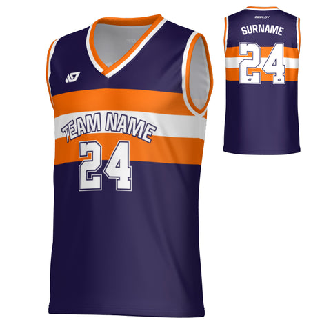 Legacy Basketball Jersey - Purple & Orange