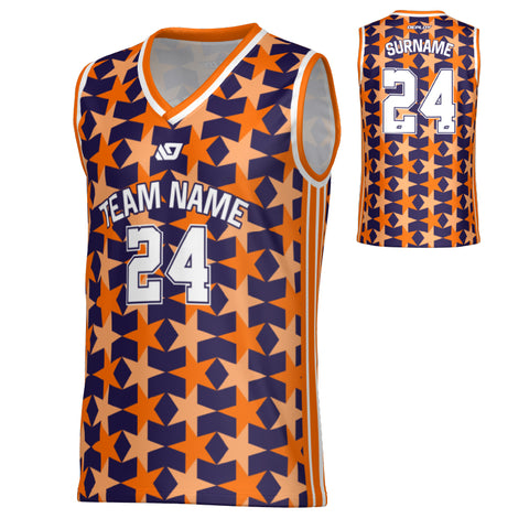 Matrix Basketball Jersey - Purple & Orange