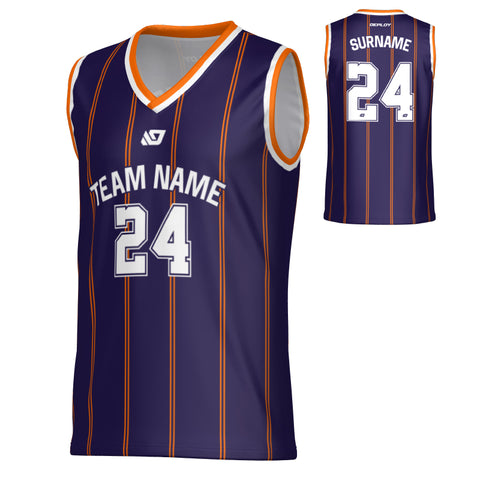 Metro Basketball Jersey - Purple & Orange