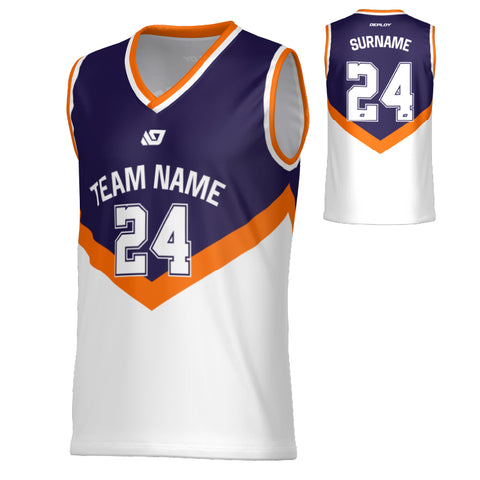 Peak Basketball Jersey - Purple & Orange