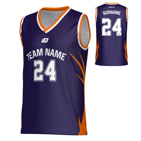 Razor Basketball Jersey - Purple & Orange