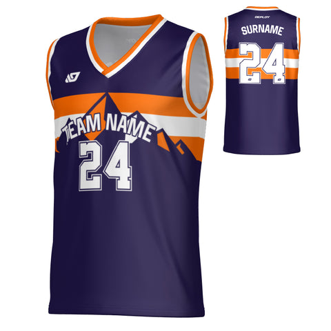 Summit Basketball Jersey - Purple & Orange