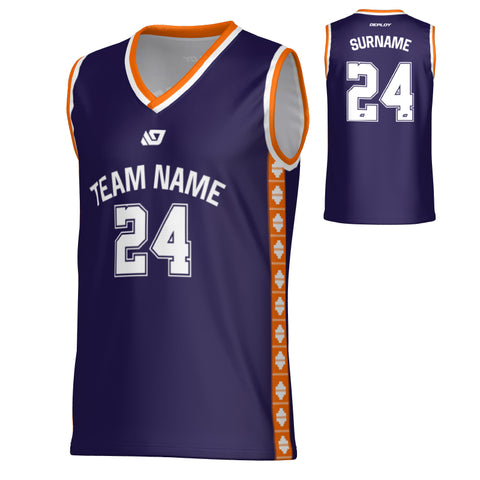Tile Basketball Jersey - Purple & Orange