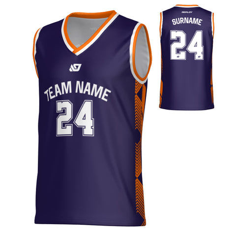 Totem Basketball Jersey - Purple & Orange