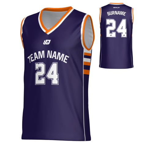 Varsity Basketball Jersey - Purple & Orange