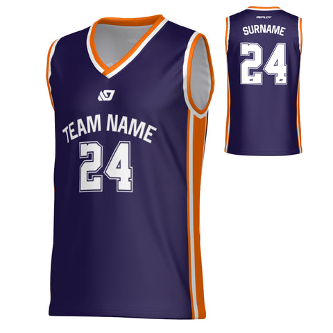 Vector Basketball Jersey - Purple & Orange