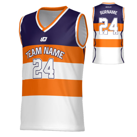Victory Basketball Jersey - Purple & Orange