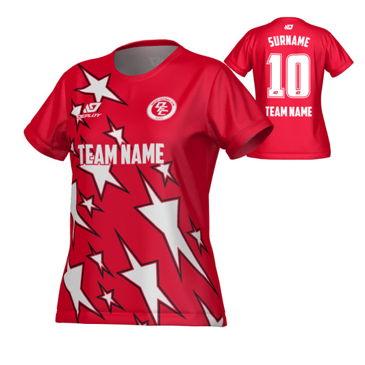 Stars Womens Jersey - Red
