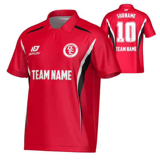 Arc Collared Jersey - Red