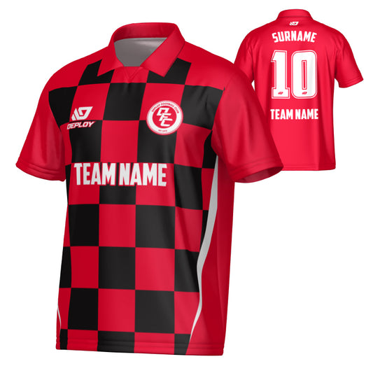 Checkers Collared Jersey - Red