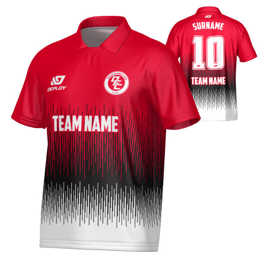 Fade Collared Jersey - Red