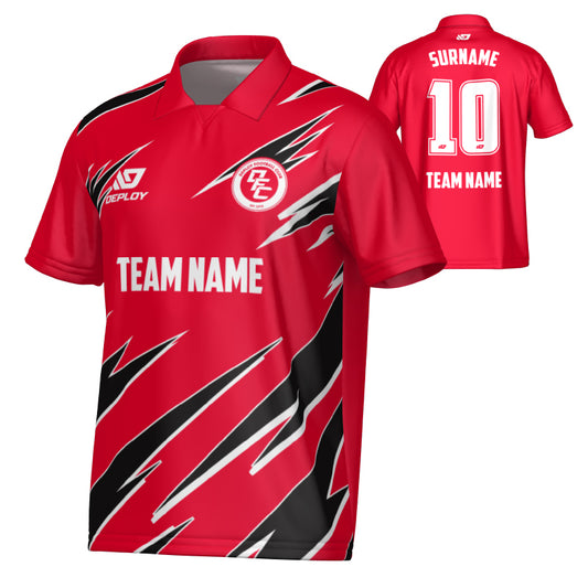 Sharp Collared Jersey - Red