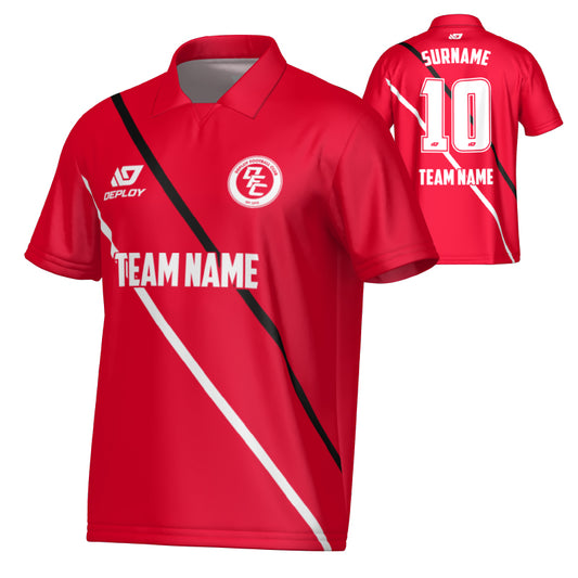 Tracks Collared Jersey - Red