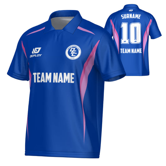 Arc Collared Jersey - Royal Blue & Purple