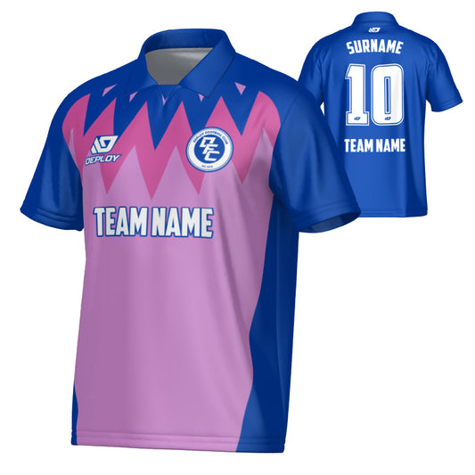 Carnival Collared Jersey - Royal Blue & Purple