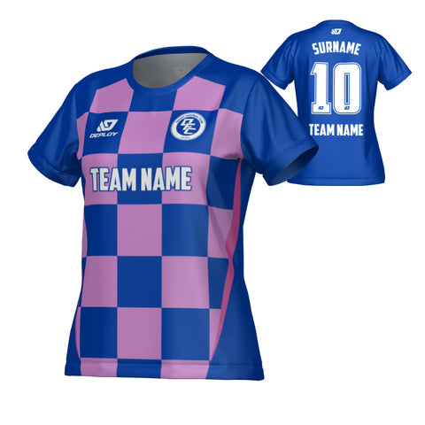 Checkers Womens Jersey - Royal Blue & Purple