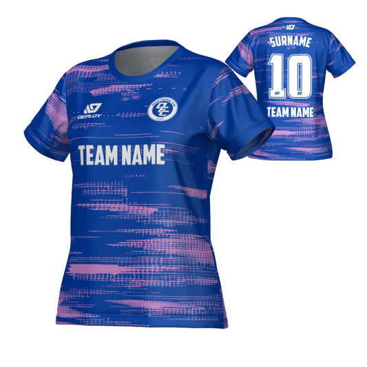 Distort Womens Jersey - Royal Blue & Purple