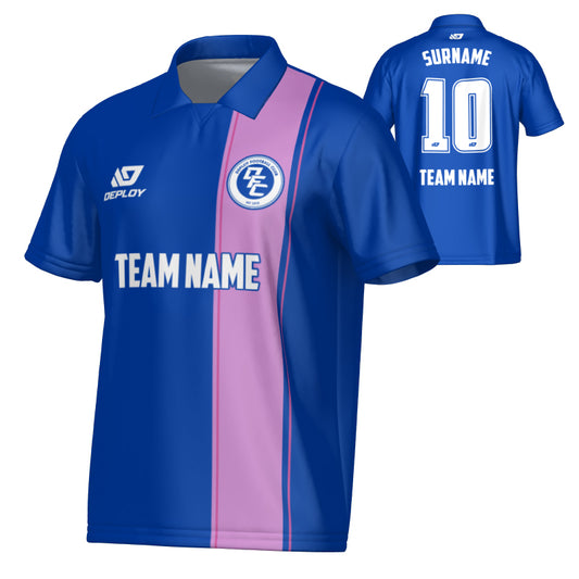 Edge Collared Jersey - Royal Blue & Purple