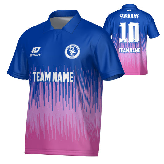 Fade Collared Jersey - Royal Blue & Purple
