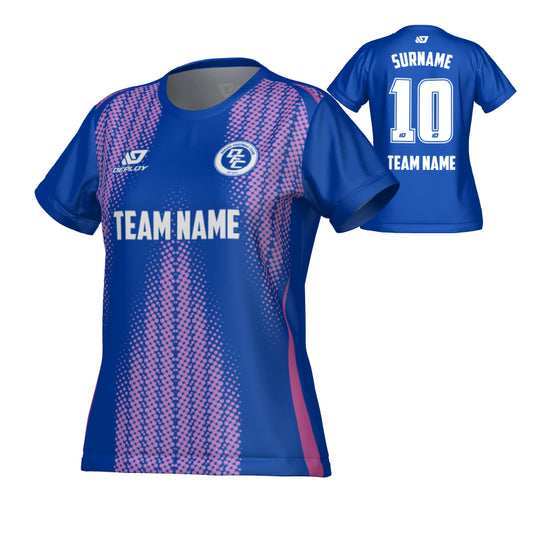 Halftone Womens Jersey - Royal Blue & Purple