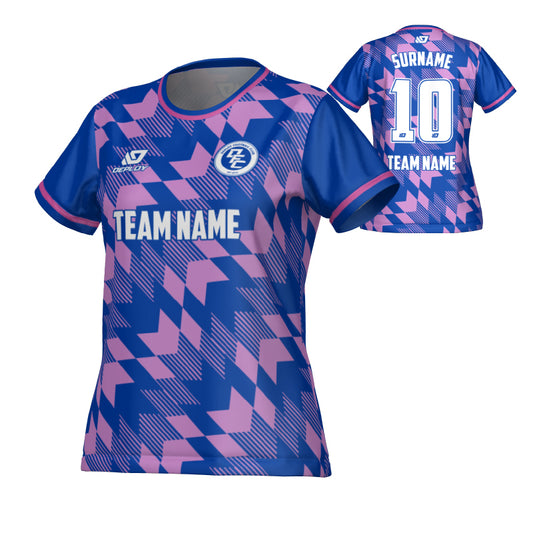 Leaves Womens Jersey - Royal Blue & Purple