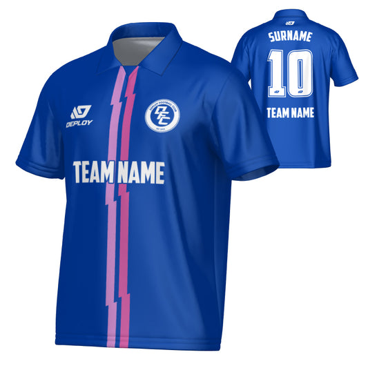 Lightning Collared Jersey - Royal Blue & Purple