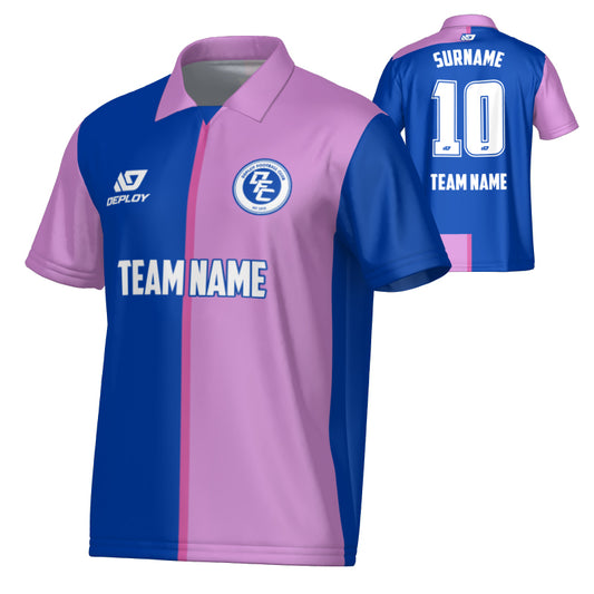 Split Collared Jersey - Royal Blue & Purple