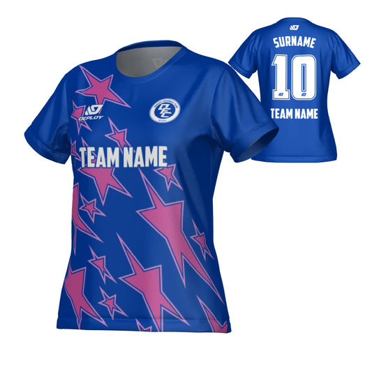 Stars  Womens Jersey - Royal Blue & Purple