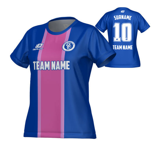 Stripe Womens Jersey - Royal Blue & Purple
