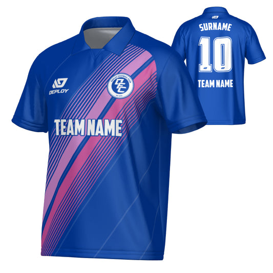 Velocity Collared Jersey - Royal Blue & Purple