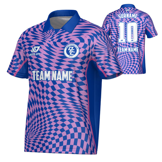 Vortex Collared Jersey - Royal Blue & Purple