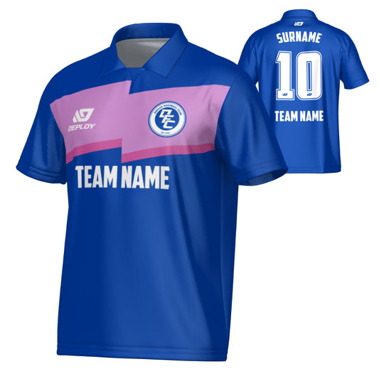 Zag Collared Jersey - Royal Blue & Purple
