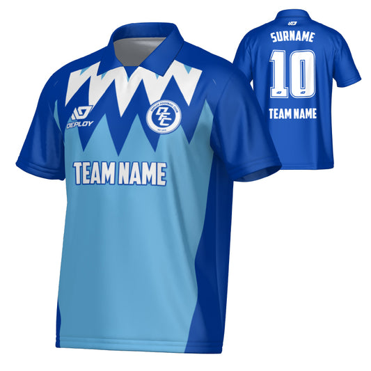 Carnival Collared Jersey - Royal Blue & Sky Blue