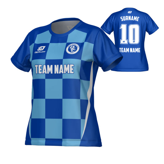 Checkers Womens Jersey - Royal Blue & Sky Blue