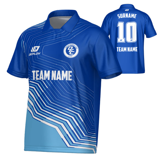 Circuit Collared Jersey - Royal Blue & Sky Blue