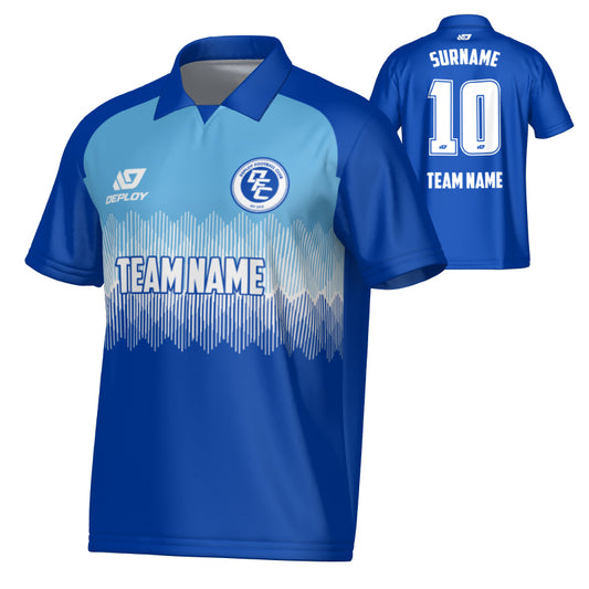 Echo Collared Jersey - Royal Blue & Sky Blue