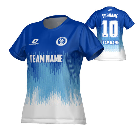 Fade Womens Jersey - Royal Blue & Sky Blue