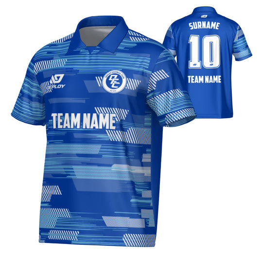 Glitch Collared Jersey - Royal Blue & Sky Blue