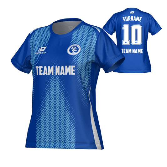 Halftone Womens Jersey - Royal Blue & Sky Blue