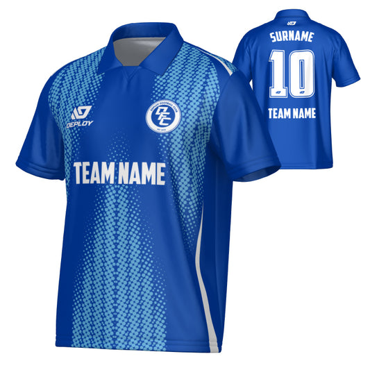 Half Tone Collared Jersey - Royal Blue & Sky Blue